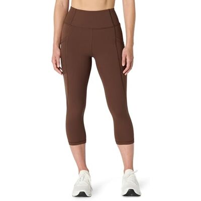 Amazon Essentials Active, total tåg, hög midja, 48 cm, innersöm, capri, gym, träningsleggings med fickor, Rik hassel, L Amazon Essentials Active, total tåg, hög midja, 48 cm, innersöm, capri, gym, träningsleggings med fickor, Rik hassel, L