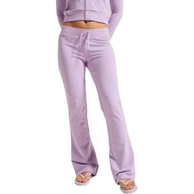 Juicy Couture dam Apollo Low Rise Pants-Jersey träningsbyxor sweatpants för sport fritid fitness med dragsko i olika storlekar. Färgglada lediga byxor, Pastell-lila, M Juicy Couture dam Apollo Low Rise Pants-Jersey träningsbyxor sweatpants för sport fritid fitness med dragsko i olika storlekar. Färgglada lediga byxor, Pastell-lila, M