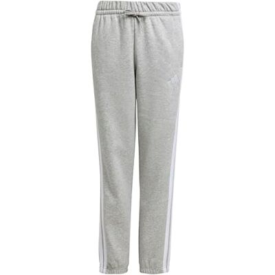 adidas unisex barn Essentials 3 Stripes Pants, medium grey heather/white, 7-8 Years adidas unisex barn Essentials 3 Stripes Pants, medium grey heather/white, 7-8 Years