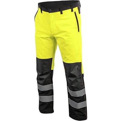 Högert Technik Högert Softshell varningsbyxor traun- knäskydd fickor, GUL, XL Högert Technik Högert Softshell varningsbyxor traun- knäskydd fickor, GUL, XL
