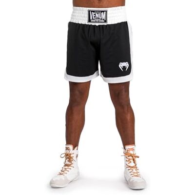 Venum klassiska boxningsshorts för män, svart/vit, X-Large, svart/vit, XL Venum klassiska boxningsshorts för män, svart/vit, X-Large, svart/vit, XL