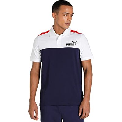 PUMA Herr Ess+ Block Jersey Polo, Peacoat, S, Skepparkavaj, S PUMA Herr Ess+ Block Jersey Polo, Peacoat, S, Skepparkavaj, S