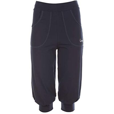 WINSHAPE Dam träningsbyxor dam luftig-legerare 3/4-hög midja träningsbyxor wbe12, All-fit Style, fitness fritid sport Night-blue Medium WINSHAPE Dam träningsbyxor dam luftig-legerare 3/4-hög midja träningsbyxor wbe12, All-fit Style, fitness fritid sport Night-blue Medium