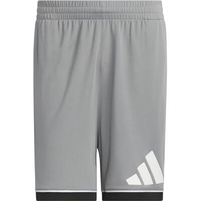 adidas herr Basketball Badge Of Sport Short Shorts, grey three/black, L 5 inch adidas herr Basketball Badge Of Sport Short Shorts, grey three/black, L 5 inch