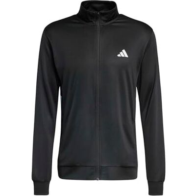 adidas Mezczyzni WORKOUT ESSENTIALS ALL-SET 3-STRIPES KNIT TRACK TOP, black/team dark green/white/better scarlet, XXL adidas Mezczyzni WORKOUT ESSENTIALS ALL-SET 3-STRIPES KNIT TRACK TOP, black/team dark green/white/better scarlet, XXL