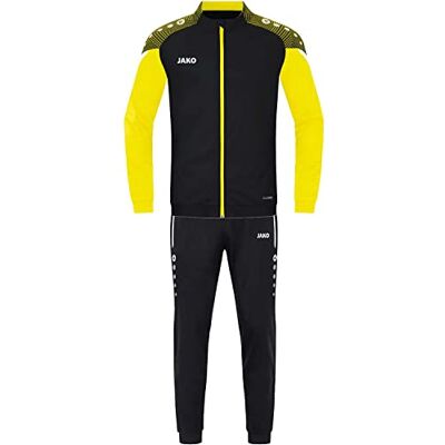 JAKO Unisex barn träningsoverall polyester performance, svart/mjuk gul, 140 JAKO Unisex barn träningsoverall polyester performance, svart/mjuk gul, 140