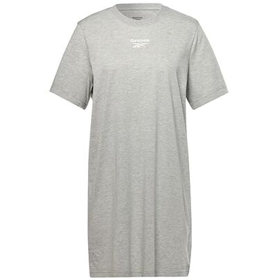 Reebok T-shirt för kvinnor, Medium grå ljung/vit, L Reebok T-shirt för kvinnor, Medium grå ljung/vit, L