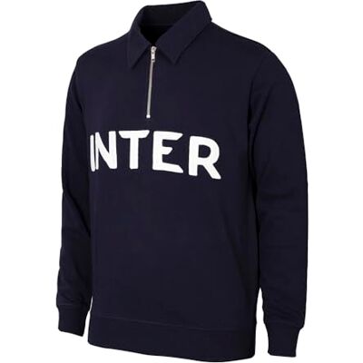 Inter 1949 Retro fotbollströja Unisex Vuxen, Marinblå, XS Inter 1949 Retro fotbollströja Unisex Vuxen, Marinblå, XS