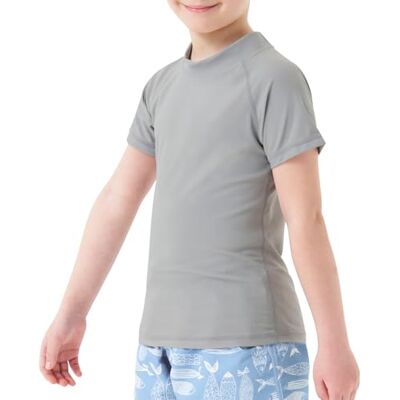MEETWEE Baddräkt för pojkar Rash Vest Badtröjor för barn långa/korta UPF 50 solskydd Rash Guard 5–15 år, Grå – grå, 10 år MEETWEE Baddräkt för pojkar Rash Vest Badtröjor för barn långa/korta UPF 50 solskydd Rash Guard 5–15 år, Grå – grå, 10 år