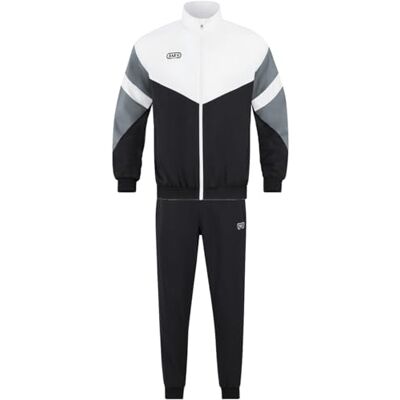 JAKO Unisex fritidsoverall retro, svart/vit/stengrå, 3XL JAKO Unisex fritidsoverall retro, svart/vit/stengrå, 3XL