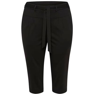 Kaffe Curve dam Byxor Plus Storlek Dam Capri Byxor Slim Fit Tie Bälte Hög Midja Kaffe Curve dam Byxor Plus Storlek Dam Capri Byxor Slim Fit Tie Bälte Hög Midja