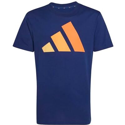 adidas Uniseks dzieci ESSENTIALS BIG LOGO T-SHIRT, dark blue/Semi Ice Tangerine/Pure Tangerine/Pure Orange, 7-8 Years adidas Uniseks dzieci ESSENTIALS BIG LOGO T-SHIRT, dark blue/Semi Ice Tangerine/Pure Tangerine/Pure Orange, 7-8 Years