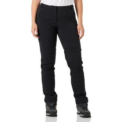 Jack Wolfskin Dam Glastal Zip Off W Pants, svart, storlek 40 EU Jack Wolfskin Dam Glastal Zip Off W Pants, svart, storlek 40 EU