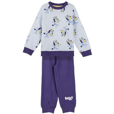 CERDÁ LIFE'S LITTLE MOMENTS Bluey Träningsdräkter Komplett uppsättning av 2 stycken Storlek 4 år Tillverkad av bomull och polyester Blå färg Långärmad T-shirt ingår Original Produkt Designad i Spanien CERDÁ LIFE'S LITTLE MOMENTS Bluey Träningsdräkter Komplett uppsättning av 2 stycken Storlek 4 år Tillverkad av bomull och polyester Blå färg Långärmad T-shirt ingår Original Produkt Designad i Spanien
