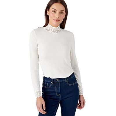 Damart Thermolactyl långärmad t-shirt för dam, Off White, S Damart Thermolactyl långärmad t-shirt för dam, Off White, S