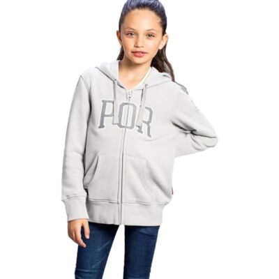 FPF Unisex barn PORCS010103JL jacka, grå, stor FPF Unisex barn PORCS010103JL jacka, grå, stor