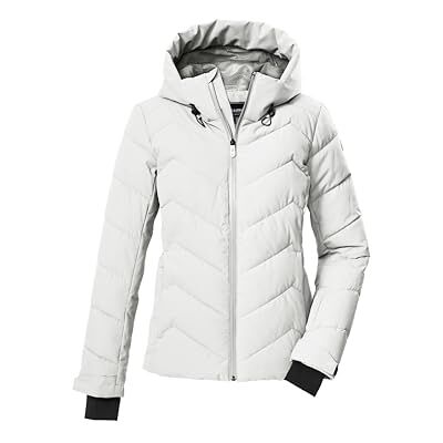 Killtec damskidjacka/quiltad jacka/funktionell jacka i dunlook med huva och snöfall KSW 31 WMN SKI QLTD JCKT, trasig vit, 46, 43417-000 Killtec damskidjacka/quiltad jacka/funktionell jacka i dunlook med huva och snöfall KSW 31 WMN SKI QLTD JCKT, trasig vit, 46, 43417-000