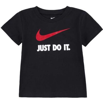 NIKE NKB Swoosh barn kortärmad T-shirt svart NIKE NKB Swoosh barn kortärmad T-shirt svart