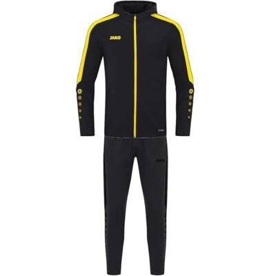 JAKO Barn träningsoverall polyester Power med huva, svart/citro, 128 JAKO Barn träningsoverall polyester Power med huva, svart/citro, 128