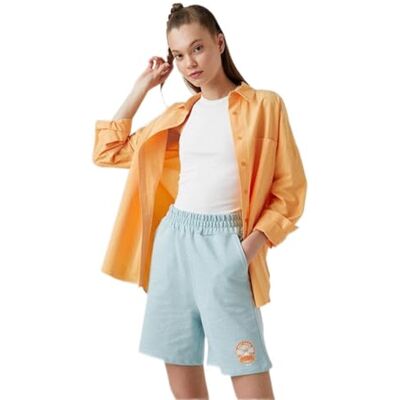 Koton Dam dragsko hög midja shorts, Blå (638), XL Koton Dam dragsko hög midja shorts, Blå (638), XL