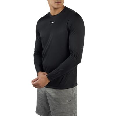 Reebok Id Train Ls Tech T-shirt för män, svart, 4XL Reebok Id Train Ls Tech T-shirt för män, svart, 4XL