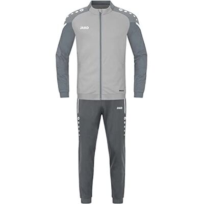 JAKO Unisex barn träningsoverall polyester performance, mjuk grå/stengrå, 152 JAKO Unisex barn träningsoverall polyester performance, mjuk grå/stengrå, 152