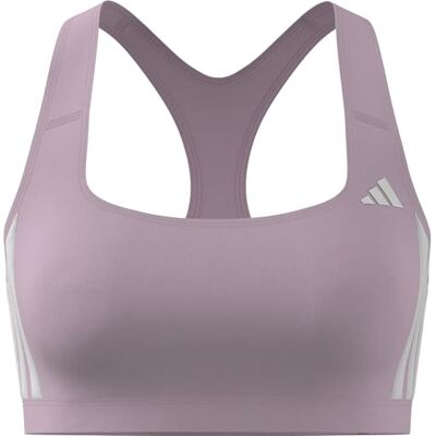 adidas Kobiety Optime Essentials Workout 3-Stripes Medium Support Bra, clear pink/white, S adidas Kobiety Optime Essentials Workout 3-Stripes Medium Support Bra, clear pink/white, S