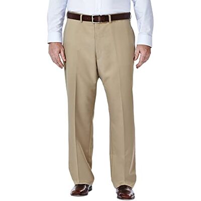 Haggar stor & hög cool 18 gabardine expanderbar midja enkel främre byxa Haggar stor & hög cool 18 gabardine expanderbar midja enkel främre byxa