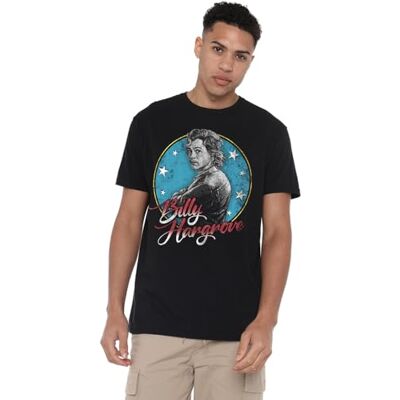 Stranger Things Billy Hargrove Band unisex T-tröja, svart, svart, XL Stranger Things Billy Hargrove Band unisex T-tröja, svart, svart, XL