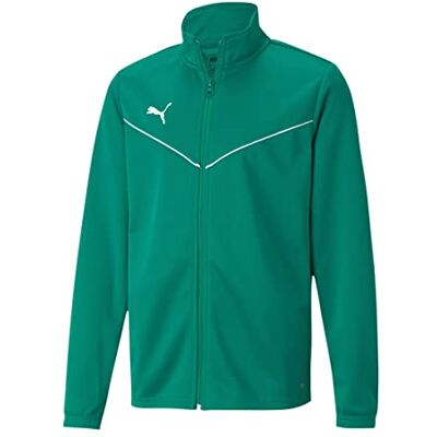 PUMA Kinder Trainingsjacke Teamrise Training POLY Jacket, Pepper Green White, 128, 657393 PUMA Kinder Trainingsjacke Teamrise Training POLY Jacket, Pepper Green White, 128, 657393