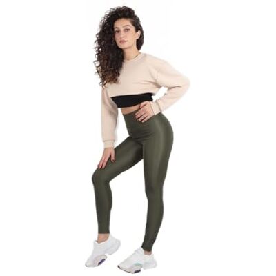 Bonamaison Kvinnors TRTIGHT100010 yogabyxor, kaki, XL Bonamaison Kvinnors TRTIGHT100010 yogabyxor, kaki, XL