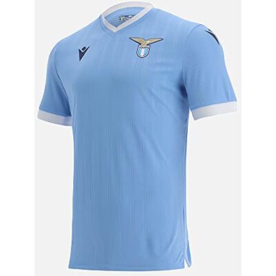 Macron Unisex merchandising Ufficiale jersey Home ss Lazio 2021/22, blå, XXL Macron Unisex merchandising Ufficiale jersey Home ss Lazio 2021/22, blå, XXL