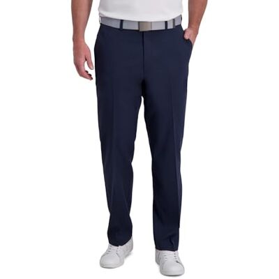 Haggar Cool Right Performance Flex Stria Classic Fit Flat Front Pant fritidsbyxor, Ink, 34W / 29L Haggar Cool Right Performance Flex Stria Classic Fit Flat Front Pant fritidsbyxor, Ink, 34W / 29L