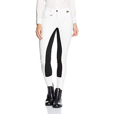 HKM Basic Belmtex Grip Knäbyxor Vit Svart 40 HKM Basic Belmtex Grip Knäbyxor Vit Svart 40