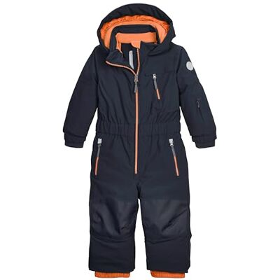 first instinct by killtec Baby Unisex Skidjumpsuit med huva, Mörkblå/orange, 122-128 first instinct by killtec Baby Unisex Skidjumpsuit med huva, Mörkblå/orange, 122-128