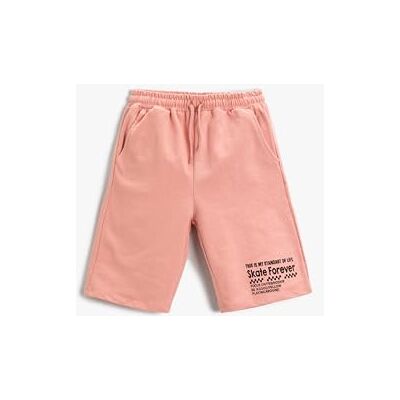 Koton Pojkar tryckt kort midja elastisk medelhög längd bomull, Rosa (Bt4), 4-5 År Koton Pojkar tryckt kort midja elastisk medelhög längd bomull, Rosa (Bt4), 4-5 År