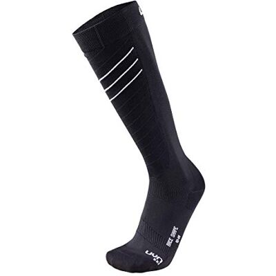 UYN Dam SKI Race Shape Socks skidstrumpor, svart/vit, en storlek UYN Dam SKI Race Shape Socks skidstrumpor, svart/vit, en storlek