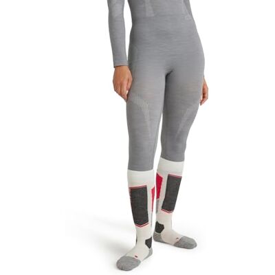 FALKE dam Baslager Underdel Wool-Tech 3/4 W Ti ull funktionsmaterial snabbtorkande 1 del, Grå Grey-Heather 3757, XL FALKE dam Baslager Underdel Wool-Tech 3/4 W Ti ull funktionsmaterial snabbtorkande 1 del, Grå Grey-Heather 3757, XL