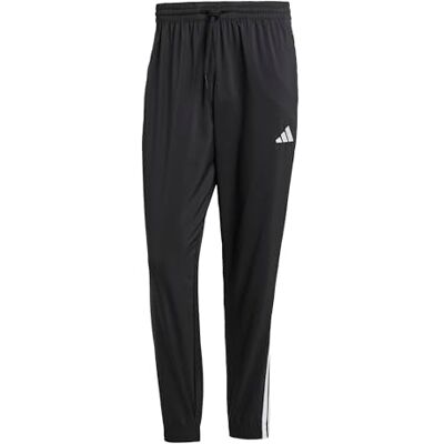 adidas herr Essential Three Stripes Woven Pants, black/white, XS adidas herr Essential Three Stripes Woven Pants, black/white, XS