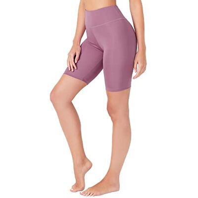 LOS OJOS basics cykelbyxor dam – kvinnor hög midja biker shorts yoga träning löpning kompression träning shorts, Orkidé slöja, XL LOS OJOS basics cykelbyxor dam – kvinnor hög midja biker shorts yoga träning löpning kompression träning shorts, Orkidé slöja, XL