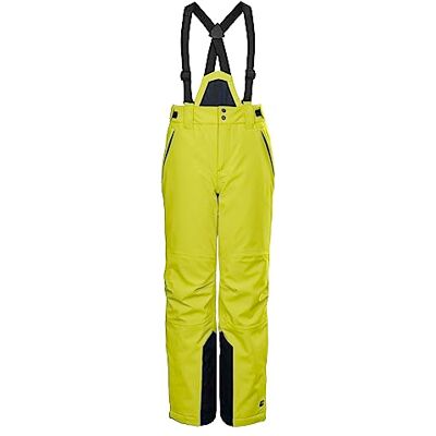 Killtec KSW 79 BYS SKI PNTS, funktionella byxor/skidbyxor för pojkar med dragkedja, snöskydd och kantskydd, lime, Killtec KSW 79 BYS SKI PNTS, funktionella byxor/skidbyxor för pojkar med dragkedja, snöskydd och kantskydd, lime,