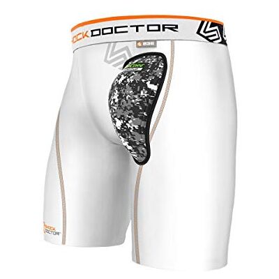 Shock Doctor Shockdoctor Herr Aircore Hard Cup kompressionsshorts, vit, 2X-Large Shock Doctor Shockdoctor Herr Aircore Hard Cup kompressionsshorts, vit, 2X-Large