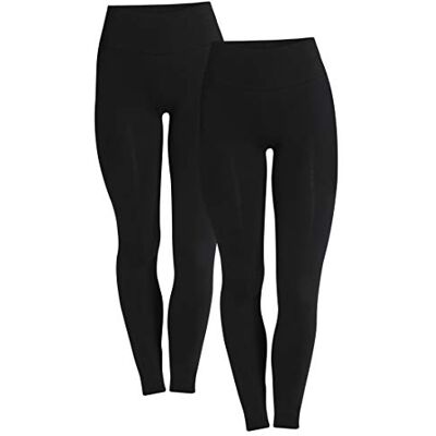 Berydale Leggings med hög midja, Dam, Svart (2-pack), S Berydale Leggings med hög midja, Dam, Svart (2-pack), S