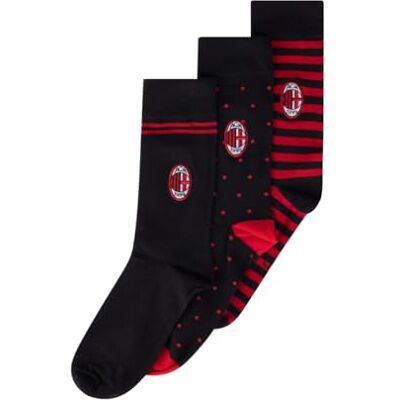ACM 1899 AC Milan officiell logotyp 3 par strumpor ACM 1899 AC Milan officiell logotyp 3 par strumpor