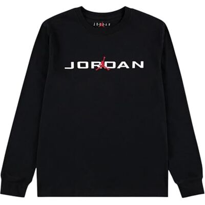 NIKE Jordan Pojkar Långärmad Baseline T-shirt Svart Kod 95D668-023 NIKE Jordan Pojkar Långärmad Baseline T-shirt Svart Kod 95D668-023