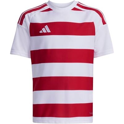 adidas unisex barn Hooped26 Jersey Kids Shirt, white/team power red 2, 11-12 Years adidas unisex barn Hooped26 Jersey Kids Shirt, white/team power red 2, 11-12 Years