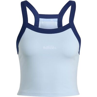 adidas Kobiety Seasonal Essentials Colorpop Tank with Embroidered Graphic, Crystal Sky/white, XL adidas Kobiety Seasonal Essentials Colorpop Tank with Embroidered Graphic, Crystal Sky/white, XL