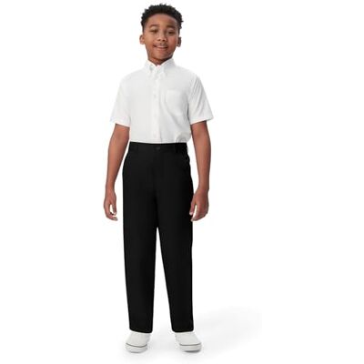 French Toast Boys' Big Pull-On Relaxed Fit School Uniform Pant (Standard & Husky), Black, 14 French Toast Boys' Big Pull-On Relaxed Fit School Uniform Pant (Standard & Husky), Black, 14