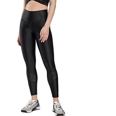 Reebok Dam S Yoga Scribble Hr Tight Leggings, svart, M Reebok Dam S Yoga Scribble Hr Tight Leggings, svart, M