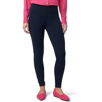 HUE kvinnors bomull ultra-leggings med brett midjeband, blandade byxor HUE kvinnors bomull ultra-leggings med brett midjeband, blandade byxor